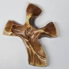 Clinging Cross Holding Palm Hand Held Cross 4x3.5 Dove ...