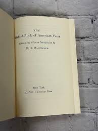 The Oxford Book of American Verse by F.O. Matthiessen [1950] | eBay