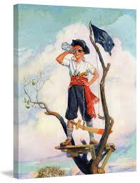 Pirate" Painting Print on Canvas by Curtis