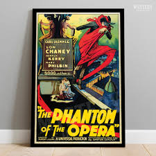 The Phantom of the Opera 1925 Vintage Horror Red Cape ...