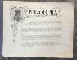 Vintage Souvenir Of Philadelphia Booklet Copyright 1904 J ...