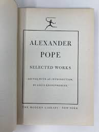 Alexander Pope Selected Works by Louis Kronenberger First 1st Edition VG HC 1948 | eBay