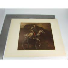 Vintage Rembrandt Print Portrait the Polish Rider Man on ...