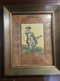 Rare Set 4 Framed THE WAY THE WEST Nickels Dimes Pennies ...