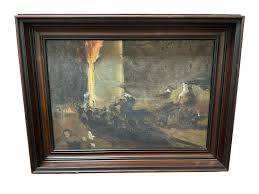 Lot - Fire Scene, signed Geo Bellows 19 x 25 1/2 in. (48.3 x ...