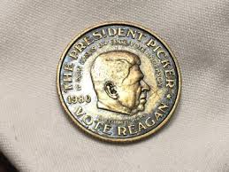 1980 THE PRESIDENT PICKER ELECTION FLIP COIN token RONALD REAGAN or JIMMY CARTER | eBay