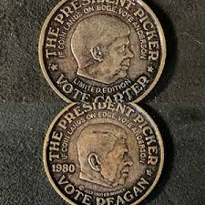 Vintage 1980 the President Picker Election Limited Edition Token/coin - Reagan/carter/anderson Political Memorabilia for 1980 Elections - Etsy