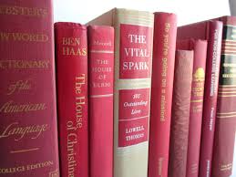 Vintage Red Book Set: 9 Hardcover Books for Home Decor - Etsy