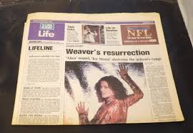 USA Today November 28, 1997 Life section Sigourney Weaver ...