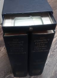 The Compact Edition of The Oxford English Dictionary Volume I and Volume II by Press, Oxford University: Used; Very Good Hardcover No Dust Jacket (1971) 25th printing in the US. | Robinson