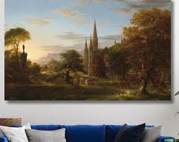 The Picnic by Thomas Cole, 1846; 24x36 Inch Print Reproduced From a Vintage Painting - Etsy