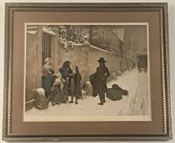 Gorgeous antique lithograph titled "The First Parting" by ...