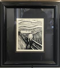 Lot - After Munch, The Scream, woodcut, 10 x 8 inches