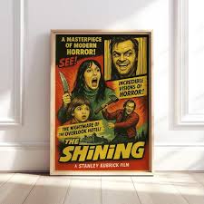 The Shining Art Poster, 1950s B-movie Style Print, Retro ...
