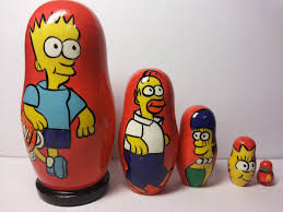 Simpsons Family - Bart, Homer, Maggie, Lisa Wooden Russian ...