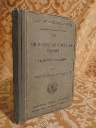 1892 The Sir Roger De Coverley Papers Eclectic English ...