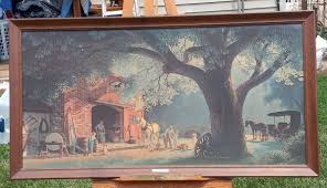 Huge Mid Century Paul Detlefsen THE SMITHY Art Print - antiques - by owner - collectibles sale - craigslist