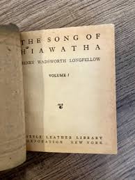 Antique Book Set Hiawatha Volume 1 & 2, Longfellow Little Leather Library | eBay