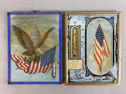 Sold at Auction: Group of 10 WW2 Patriotic Flag Advertising Mirrors, Calendars, Thermometers