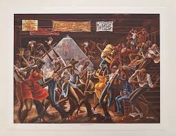 Amazon.com: Ernie Barnes The Sugar Shack print 24.4 x 32.50 ...