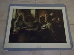 THE SUPPER AT EMMAUS BY LEON LHERMITTE 1950'S EDITION NYGS PRINT OF CHRIST | eBay