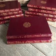 1910s Red Leather Book Set of 10, Robert Louis Stevenson ...