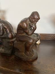 Antique Kathodion Bronze Works Thinker Rodin Bookends | eBay