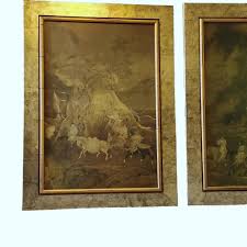 50s Diptych Print on Wood, the Tribute Horse, Reproduction, Large Vintage Asian Wall Art. Oriental Gilt Frame Prints, Franklin Picture Co. - Etsy