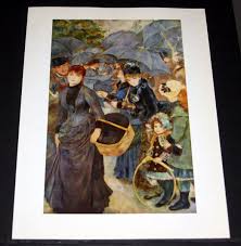 OLD 1950'S COLOR PLATE, PIERRE RENOIR, "THE UMBRELLAS" ART ...