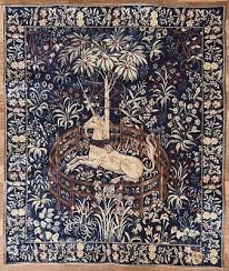 La Licorne Captive"Captured Unicorn Medieval Tapestry 37 X ...