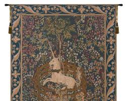 Licorne Captive Woven Tapestry: French Medieval Unicorn Wall ...