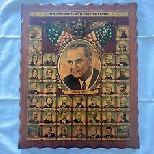Lyndon B. Johnson Vintage Decoupaged Plaque US Presidents Handmade Photo Plaque | eBay