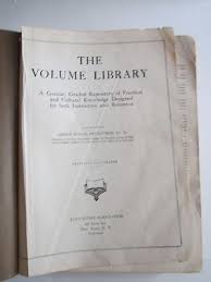 1924 THE VOLUME LIBRARY LEATHER BOOK BY ABRAM BRUBACHER ...