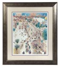 Sold at Auction: Alex Katz, LARGE SHMUEL KATZ LITHOGRAPH "TEMPLE MOUNT"