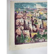 Jerusalem Tempelberg Lithographie - Jossi (Yossi) Stern, Israelischer (1923 - 1992) - Etsy Schweiz