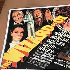 Wizard of OZ Metal Sign Plaque Tin Yellow Brick Road Movie Poster Art Vintage | eBay