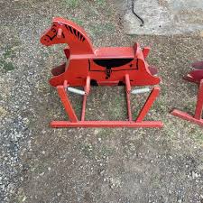 Two!!! VINTAGE RIDE-ON WOODEN ROCKING WONDER HORSE ON ...