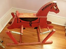 VINTAGE RIDE-ON WOODEN ROCKING WONDER HORSE ON SPRINGS ...
