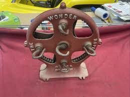 ANTIQUE PRIMITIVE CAST IRON 5 STRAND ROPEMAKER THE WONDER ...