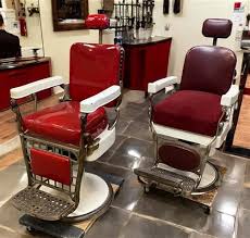 Pair of Vintage Red Barber Chairs, Mid Century Barbershop Salon Chair, Cast Iron, Barber Equipment, Dental Chair, Mid Century - Etsy