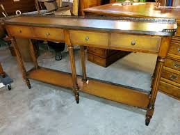 Theodore Alexander Hall Table Console Table - Fluted legs and leather wrapped | eBay