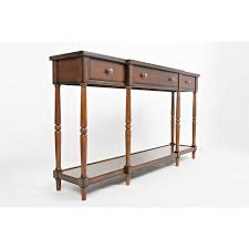 Jofran Stately Home Classic Traditional 60"" Sofa Table with Drawers, Ideal for Hallway and Entryway, Natural Rubberwood" - Walmart.com