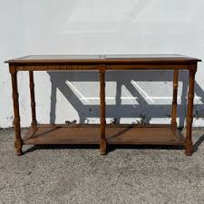 Vintage Wood and Glass Sofa Table Console Chinoiserie Chinese Chippendale Bohemian Boho Chic Style Entry Way Furniture CUSTOM PAINT Avail - Etsy