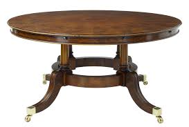 Large Regency Revival English Walnut Jupe Dining Table ...