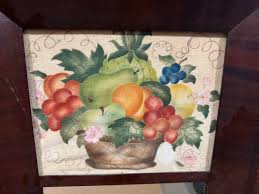 Antique Empire Mahogany Ogee Mirror With Floral Basket of ...