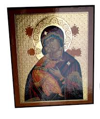 Vintage Russian Contemporary Icon From Sofrino Monastery Our Lady of Vladimir and Baby Jesus Blessed Russian Orthodox Church on Plywood #158 - Etsy