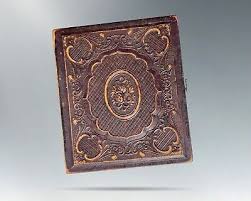 Antique Tintype Photo Frame Half - Copper Frame With Leather Back - C. ~1870s | eBay