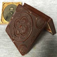 Civil War Soldier Tintype Ambrotype in Rare Roses & Thistles Union Case, c.1860s | #1795105036