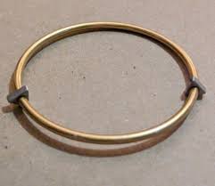 Madewell Gold Tone Bangle Bracelet Silver Triangle Cube Accent Minimalist | eBay