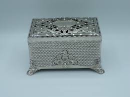 Things Remembered Silver Musical Jewelry Box with Swarovski ...
